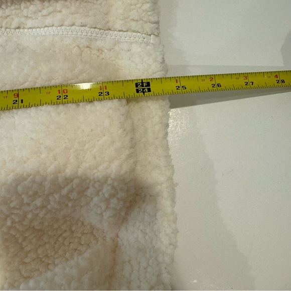 Old Navy Women’s Sherpa Teddy Jacket Fuzzy Fleece Coat Zip Up Ivory XL - Picture 11 of 16